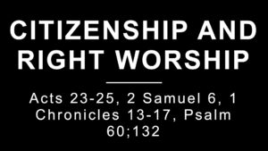 Citizenship and Right Worship