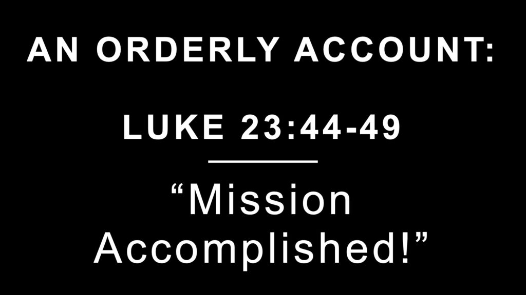 Mission Accomplished!
