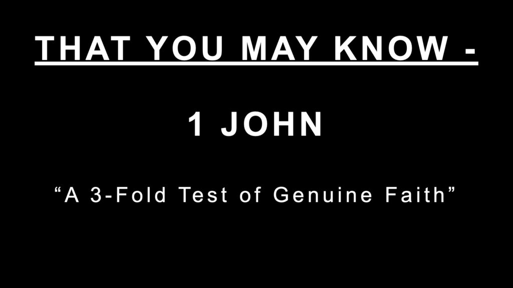 A 3-fold Test of Genuine Faith