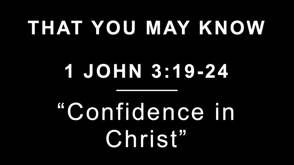 Confidence in Christ
